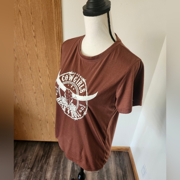 SHEIN Rock & Roll Cowgirl Graphic T Shirt - Picture 2 of 4